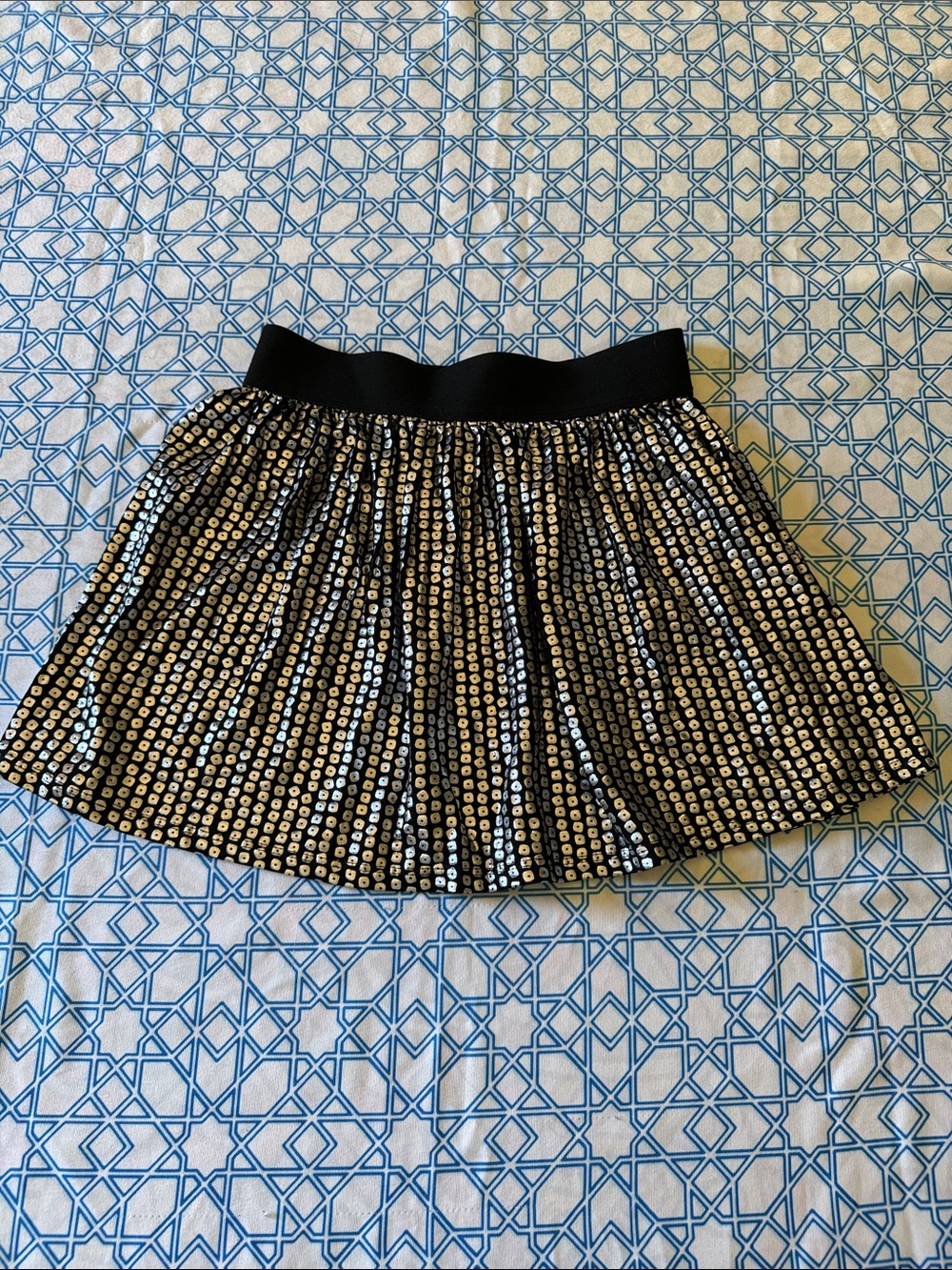 Lovebird Girls Black Metallic Sequin (look) skirt